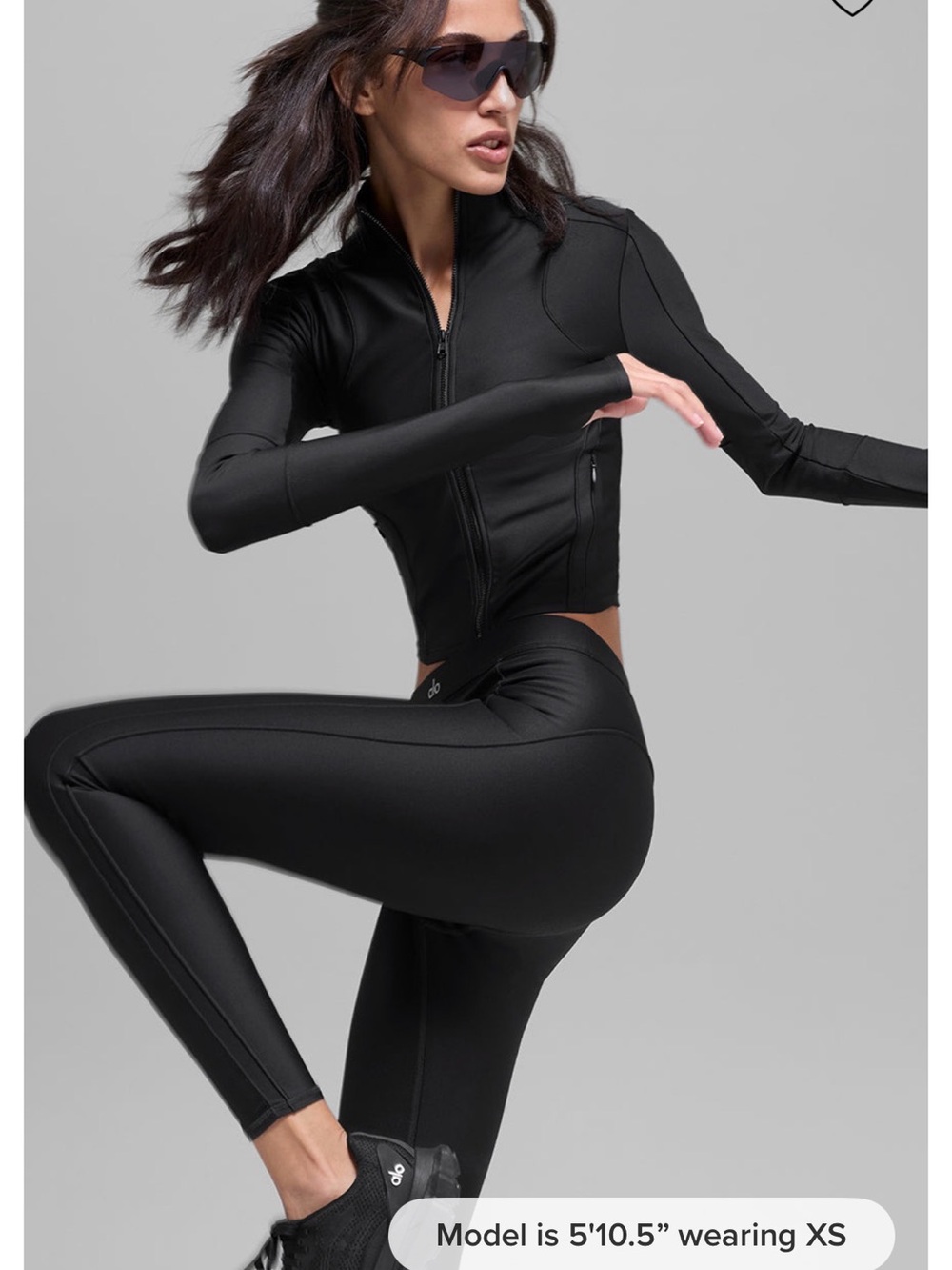 ALO Yoga Black High-Waist Performance Leggings and zip up set - Picture 13 of 16